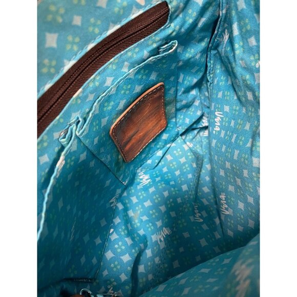 BRIGHTON Vera Neumann Zebra Animal Print Crossbody Purse Leather & Coated Canvas - Picture 4 of 6